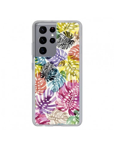 Coque Samsung Galaxy S21 Ultra et S30 Ultra Tigers and Leopards Yellow - Ninola Design