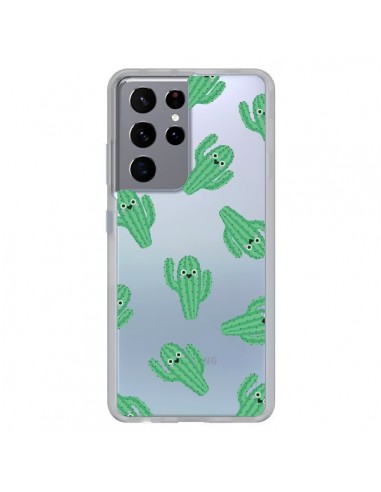 Coque Samsung Galaxy S21 Ultra et S30 Ultra Chute de Cactus Smiley Transparente - Nico