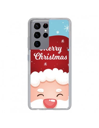 Coque Samsung Galaxy S21 Ultra et S30 Ultra Bonnet du Père Noël Merry Christmas - Nico