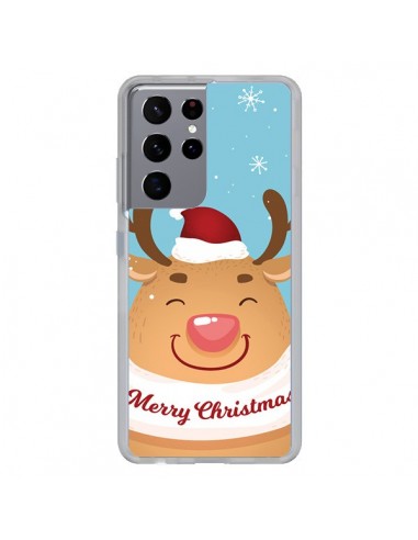 Coque Samsung Galaxy S21 Ultra et S30 Ultra Renne de Noël Merry Christmas - Nico