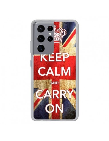 Coque Samsung Galaxy S21 Ultra et S30 Ultra Keep Calm and Carry On - Nico