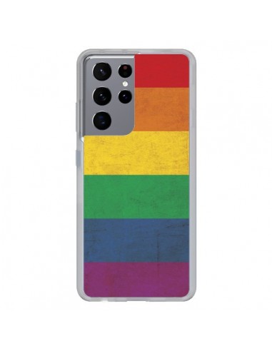 Coque Samsung Galaxy S21 Ultra et S30 Ultra Drapeau Arc En Ciel Gay - Nico