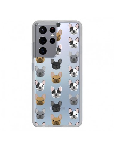 Coque Samsung Galaxy S21 Ultra et S30 Ultra Chiens Bulldog Français Transparente - Pet Friendly