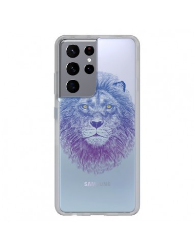 Coque Samsung Galaxy S21 Ultra et S30 Ultra Lion Animal Transparente - Rachel Caldwell