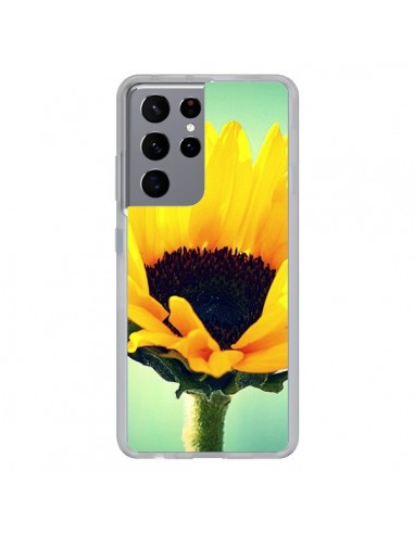 Coque Samsung Galaxy S21 Ultra et S30 Ultra Tournesol Zoom Fleur - R Delean