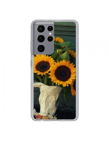 Coque Samsung Galaxy S21 Ultra et S30 Ultra Tournesol Bouquet Fleur - R Delean