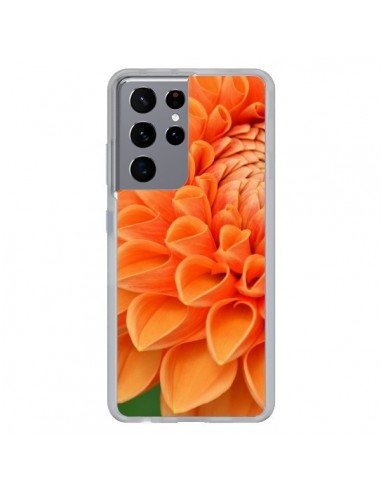 Coque Samsung Galaxy S21 Ultra et S30 Ultra Fleurs oranges flower - R Delean