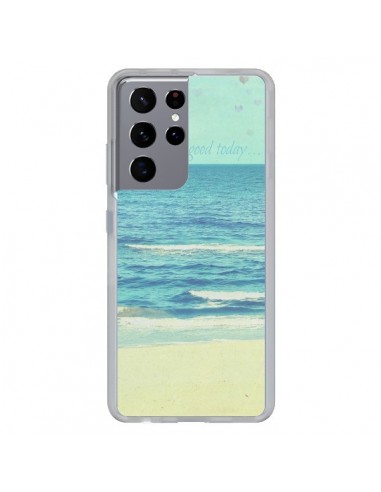 Coque Samsung Galaxy S21 Ultra et S30 Ultra Life good day Mer Ocean Sable Plage Paysage - R Delean