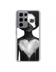 Coque Samsung Galaxy S21 Ultra et S30 Ultra Fille Coeur...
