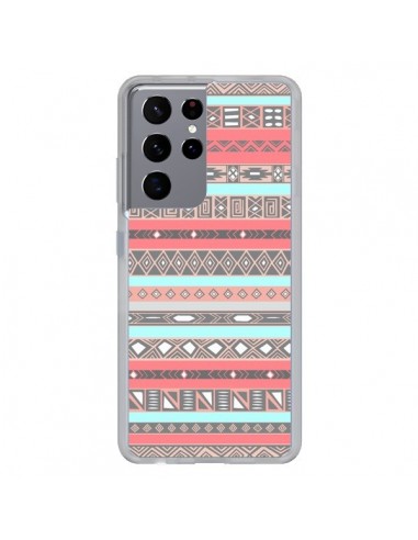 Coque Samsung Galaxy S21 Ultra et S30 Ultra Azteque Aztec Rose Pastel - Rex Lambo