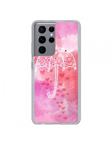 Coque Samsung Galaxy S21 Ultra et S30 Ultra Parapluie Coeur Love Amour - Sylvia Cook