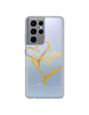 Coque Samsung Galaxy S21 Ultra et S30 Ultra Deux Coeurs Love Amour Transparente - Sylvia Cook