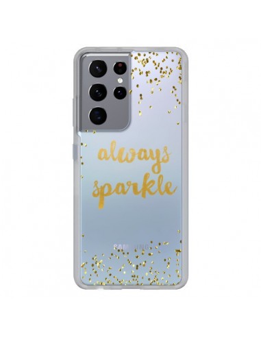 Coque Samsung Galaxy S21 Ultra et S30 Ultra Always Sparkle, Brille Toujours Transparente - Sylvia Cook
