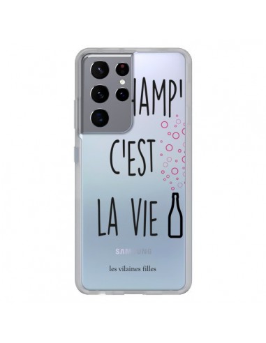 Coque Samsung Galaxy S21 Ultra et S30 Ultra Le Champ, c'est la Vie Transparente - Les Vilaines Filles