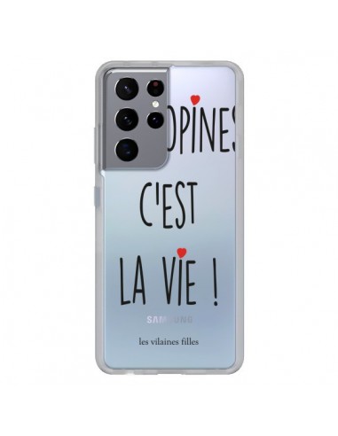 Coque Samsung Galaxy S21 Ultra et S30 Ultra Les copines, c'est la vie Transparente - Les Vilaines Filles