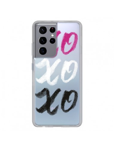 Coque Samsung Galaxy S21 Ultra et S30 Ultra XoXo Rose Blanc Noir Transparente - Yohan B.