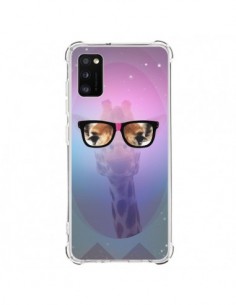 Coque Samsung Galaxy A41 Girafe Geek à Lunettes - Aurelie...