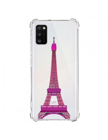 Coque Samsung Galaxy A41 Tour Eiffel Rose Paris Transparente - Asano Yamazaki