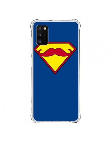 Coque Samsung Galaxy A41 Super Moustache Movember Superman - Bertrand Carriere