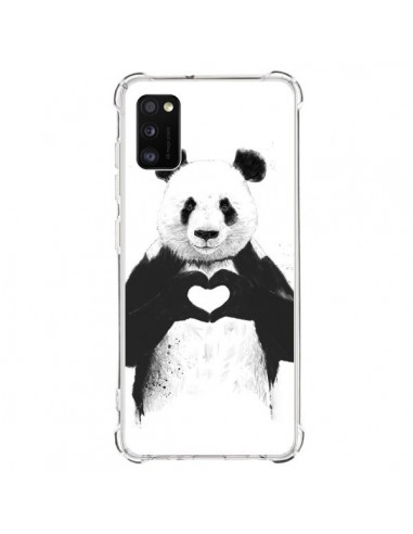 Coque Samsung Galaxy A41 Panda Amour All you need is love - Balazs Solti