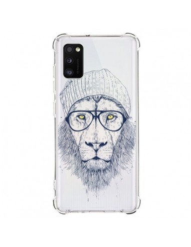 Coque Samsung Galaxy A41 Cool Lion Swag Lunettes Transparente - Balazs Solti