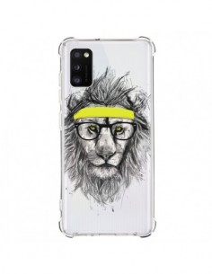 Coque Samsung Galaxy A41 Hipster Lion Transparente -...