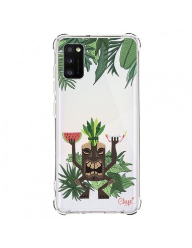 Coque Samsung Galaxy A41 Tiki Thailande Jungle Bois Transparente - Chapo