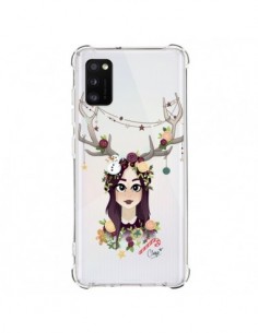 Coque Samsung Galaxy A41 Christmas Girl Femme Noel Bois...