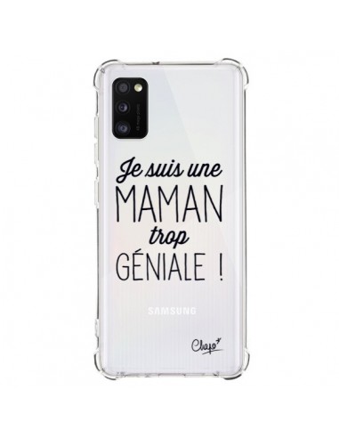 Coque Samsung Galaxy A41 Je suis une Maman trop Géniale Transparente - Chapo