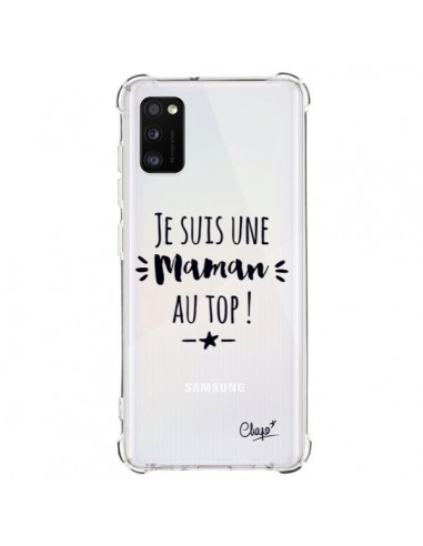 Coque Samsung Galaxy A41 Je suis une Maman au Top Transparente - Chapo