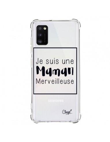 Coque Samsung Galaxy A41 Je suis une Maman Merveilleuse Transparente - Chapo