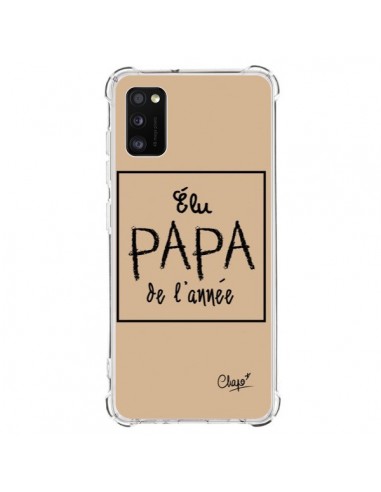 Coque Samsung Galaxy A41 Elu Papa de l'Année Beige - Chapo