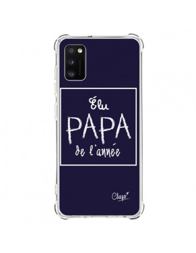 Coque Samsung Galaxy A41 Elu Papa de l'Année Bleu Marine - Chapo