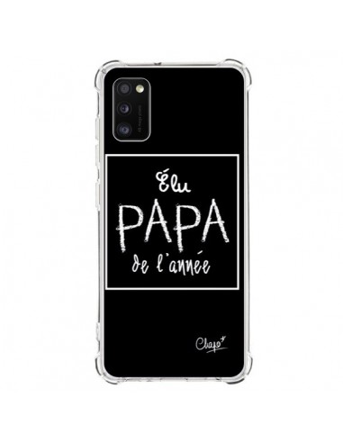 Coque Samsung Galaxy A41 Elu Papa de l'Année Noir - Chapo