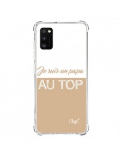Coque Samsung Galaxy A41 Je suis un Papa au Top Beige -...