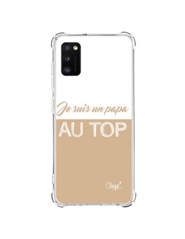 Coque Samsung Galaxy A41 Je suis un Papa au Top Beige - Chapo