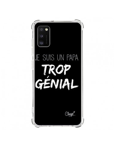 Coque Samsung Galaxy A41 Je suis un Papa trop Génial Noir - Chapo