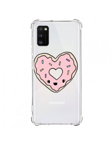 Coque Samsung Galaxy A41 Donuts Heart Coeur Rose Transparente - Claudia Ramos