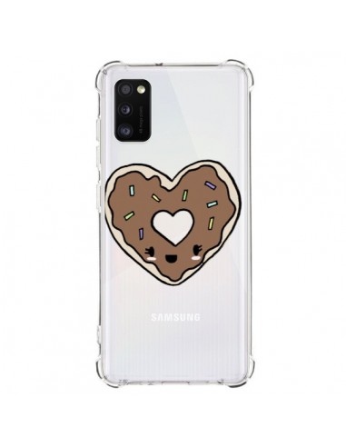 Coque Samsung Galaxy A41 Donuts Heart Coeur Chocolat Transparente - Claudia Ramos