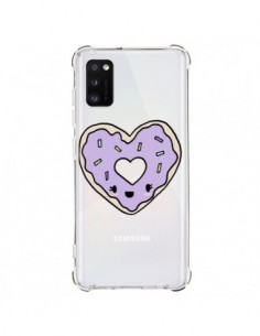 Coque Samsung Galaxy A41 Donuts Heart Coeur Violet...