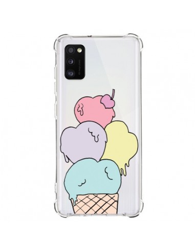 Coque Samsung Galaxy A41 Ice Cream Glace Summer Été Coeur Transparente - Claudia Ramos