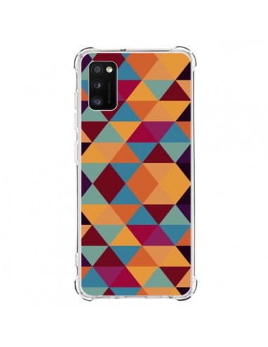 Coque Samsung Galaxy A41 Azteque Triangle Orange - Eleaxart