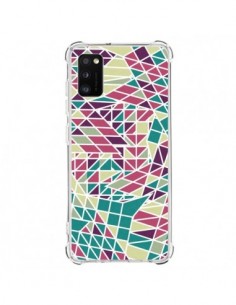 Coque Samsung Galaxy A41 Azteque Triangles Vert Violet -...