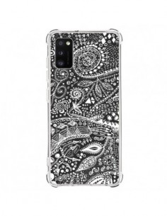 Coque Samsung Galaxy A41 Azteque Noir et Blanc - Eleaxart