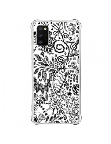 Coque Samsung Galaxy A41 Azteque Blanc et Noir - Eleaxart