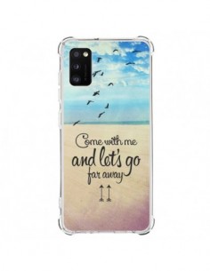 Coque Samsung Galaxy A41 Let's Go Far Away Beach Plage -...