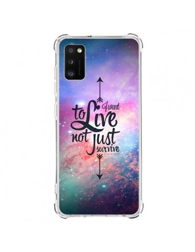 Coque Samsung Galaxy A41 I want to live Je veux vivre - Eleaxart