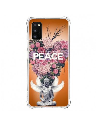 Coque Samsung Galaxy A41 Peace Fleurs Buddha - Eleaxart