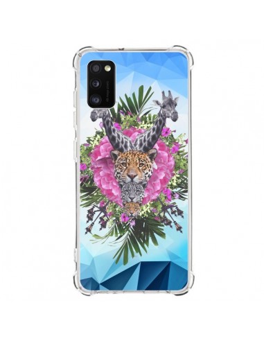 Coque Samsung Galaxy A41 Girafes Lion Tigre Jungle - Eleaxart