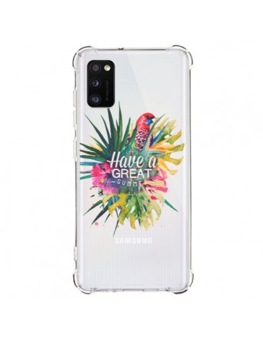 Coque Samsung Galaxy A41 Have a great summer Ete Perroquet Parrot - Eleaxart